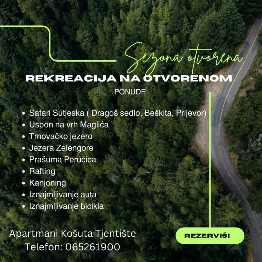 Apartman Kosuta Lux Garden Тьентиште Экстерьер фото